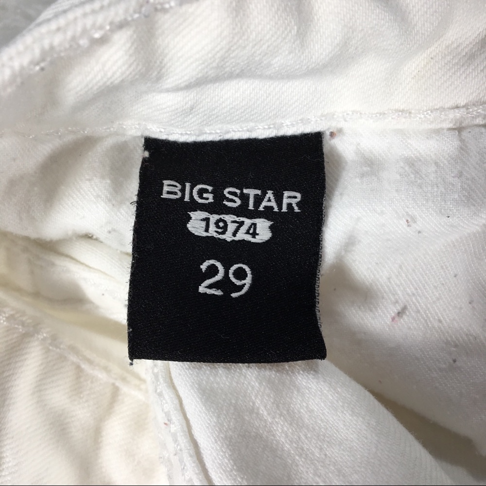 Big Star Rikki Low Rise White Cutoff Jean Shorts - Picture 7 of 8